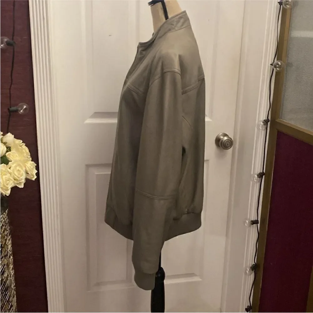 Murano Men's gray genuine Leather Jacket, XL